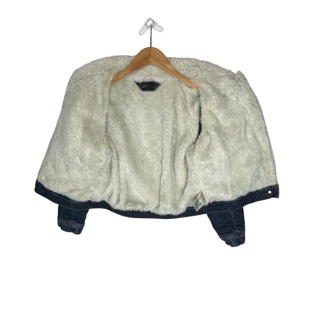 CITIZENS OF HUMANITY Women’s Fleece Lined Embroidered Denim Jacket - Picture 5 of 7